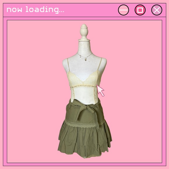 Ceres y2k green mini skirt - Picture 1 of 7